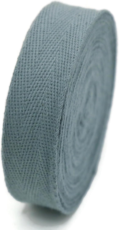 1" & 1.18" & 1.5'' & 2" Cotton Twill Tape - 10 Yards - 50+ Colors -%100 Natural Cotton 1 Inch 1.5 Inch 2 Inch Herringbone Bias Binding Cotton Tape Trim for Sewing Wrapping Craft DIY 10552 (LavaGray)…