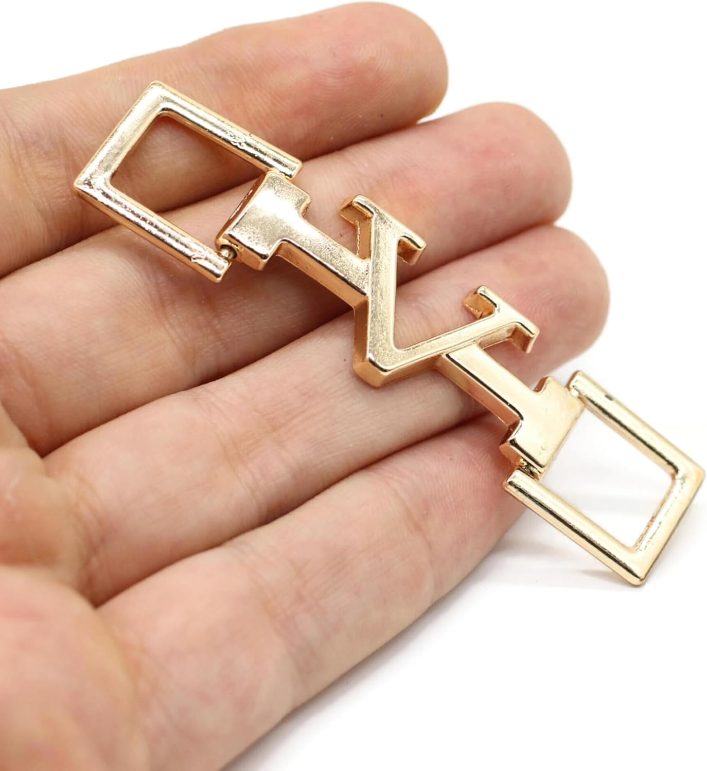 Metal Shoe Buckle - 2.85 Inch (72mm) - 2 Pcs - Gold Metal Shoe Buckle Shoelace Clips Metal Hinged Equestrian Buckles For Craft & Sewing Project BG1402