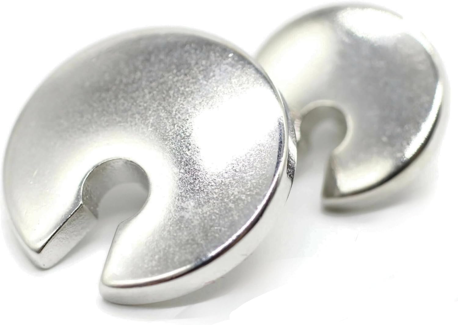 Silver Metal Shank Buttons - 12 Pcs - 2 Size Options - Luxury Flat Round Wave Metal Shank Buttons for Men Women Blazer Coat Uniform Shirt Suit and Jacket Sewing Craft DIY N9402