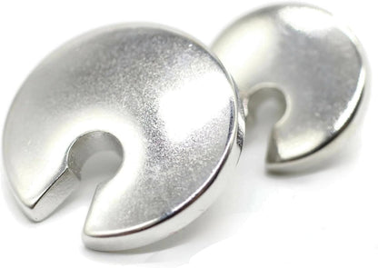 Silver Metal Shank Buttons - 12 Pcs - 2 Size Options - Luxury Flat Round Wave Metal Shank Buttons for Men Women Blazer Coat Uniform Shirt Suit and Jacket Sewing Craft DIY N9402