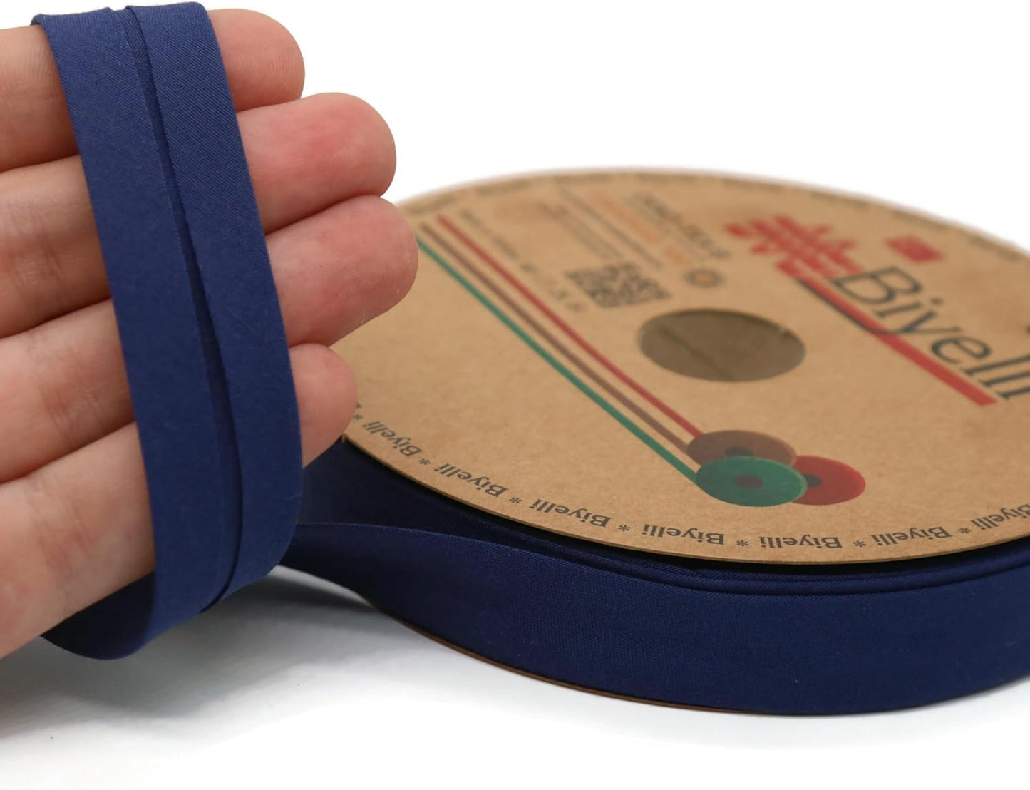 Cotton Fold Bias Tape - 3/4 Inches (20mm) Wide - 27 Yards - 65+ Colors - Single Fold Cotton Fold Bias Binding Tape for Sewing Clothing DIY (39. Dark Blue) D39