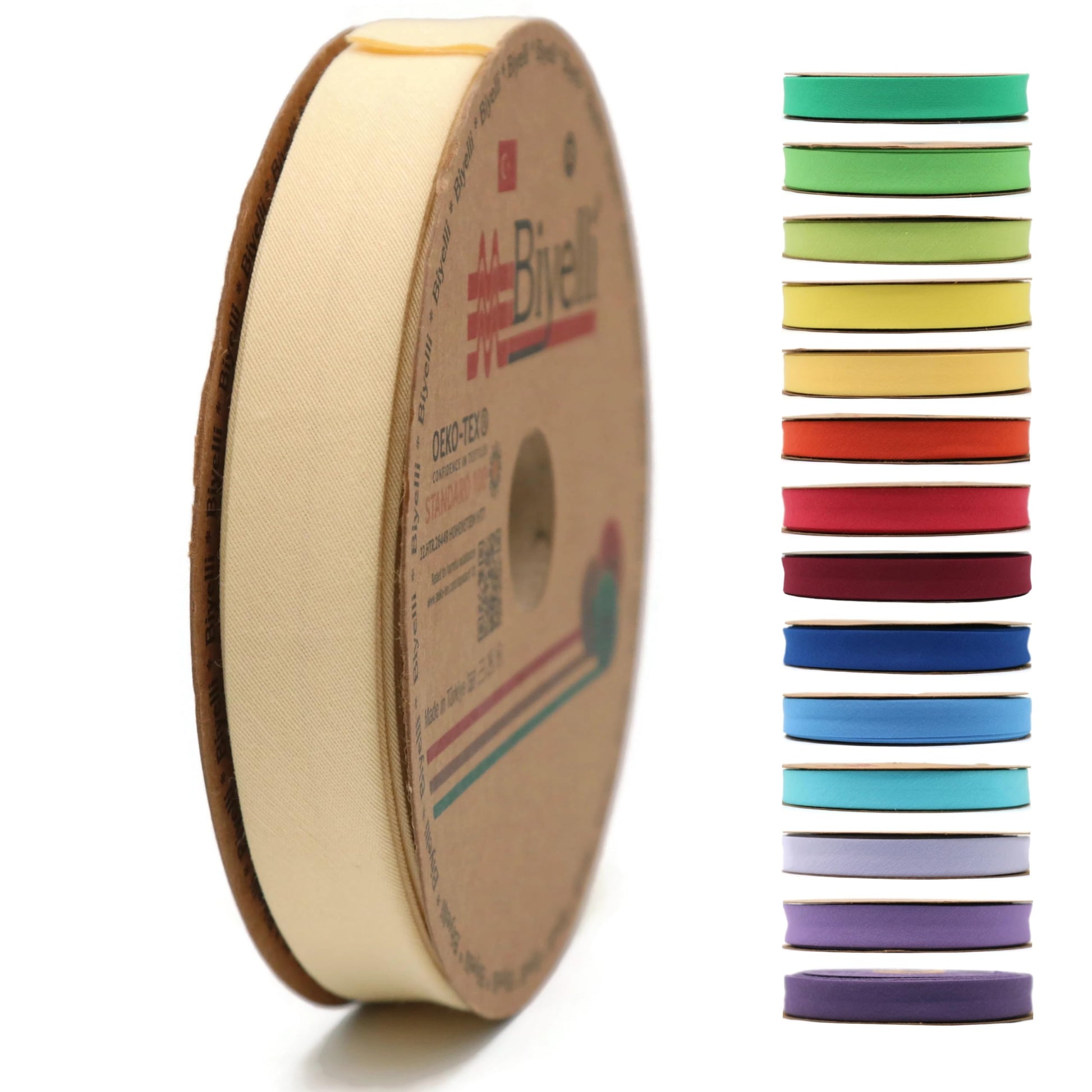 Cotton Fold Bias Tape - 3/4 Inches (20mm) Wide - 27 Yards - 65+ Colors - Single Fold Cotton Fold Bias Binding Tape for Sewing Clothing DIY (64. Arctic Blue) D64