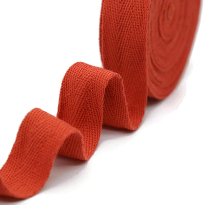 1" & 1.18" & 1.5'' & 2" Cotton Twill Tape - 10 Yards - 50+ Colors -%100 Natural Cotton 1 Inch 1.5 Inch 2 Inch Herringbone Bias Binding Cotton Tape Trim for Sewing Wrapping Craft DIY 10162 (Tangarine)…