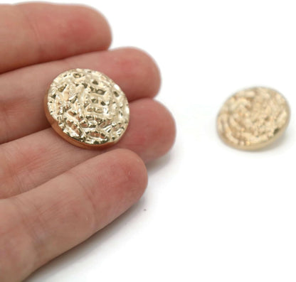Wrinkle Gold Metal Shank Buttons - 12 Pcs - 2 Size Options - Luxury Wave Wrinkle Round Metal Shank Buttons for Men Women Blazer Coat Uniform Shirt Suit and Jacket Sewing Craft DIY N16202
