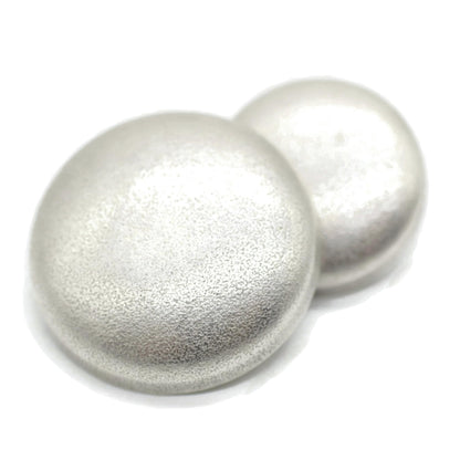 Flat Silver Metal Shank Buttons - 12 Pcs - 2 Size Options - Luxury Flat Round Wave Metal Shank Buttons for Men Women Blazer Coat Uniform Shirt Suit and Jacket Sewing Craft DIY N10001