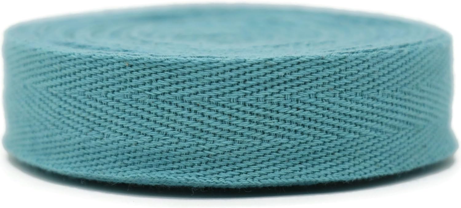 1" & 1.18" & 1.5'' & 2" Cotton Twill Tape - 10 Yards - 50+ Colors -%100 Natural Cotton 1 Inch 1.5 Inch 2 Inch Herringbone Bias Binding Cotton Tape Trim for Sewing Wrapping Craft DIY 10362(ArcticBlue)…