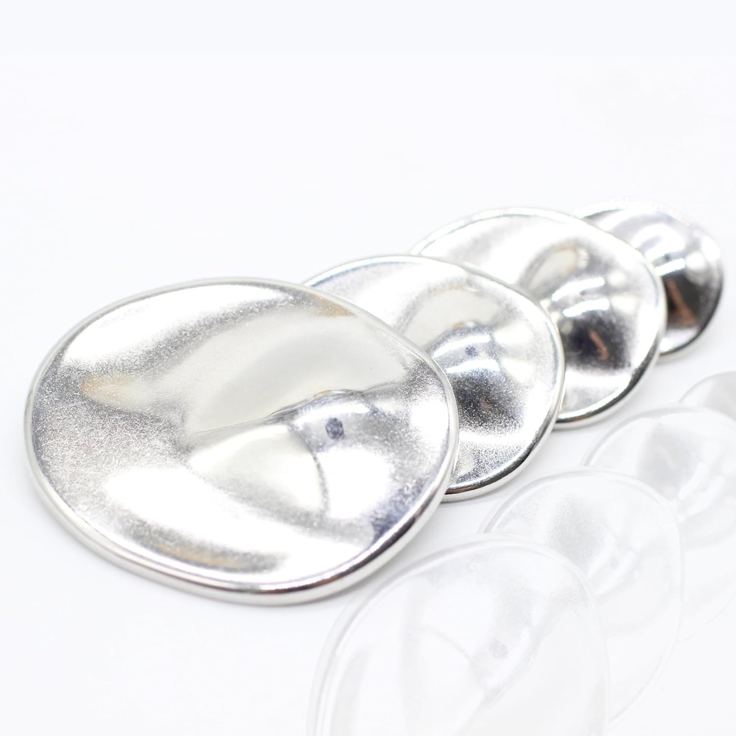 Silver Metal Shank Buttons - 12 Pcs - 4 Size Options - Luxury Wrinkle Round Wave Metal Shank Buttons for Men Women Blazer Coat Uniform Shirt Suit and Jacket Sewing Craft DIY G2242…