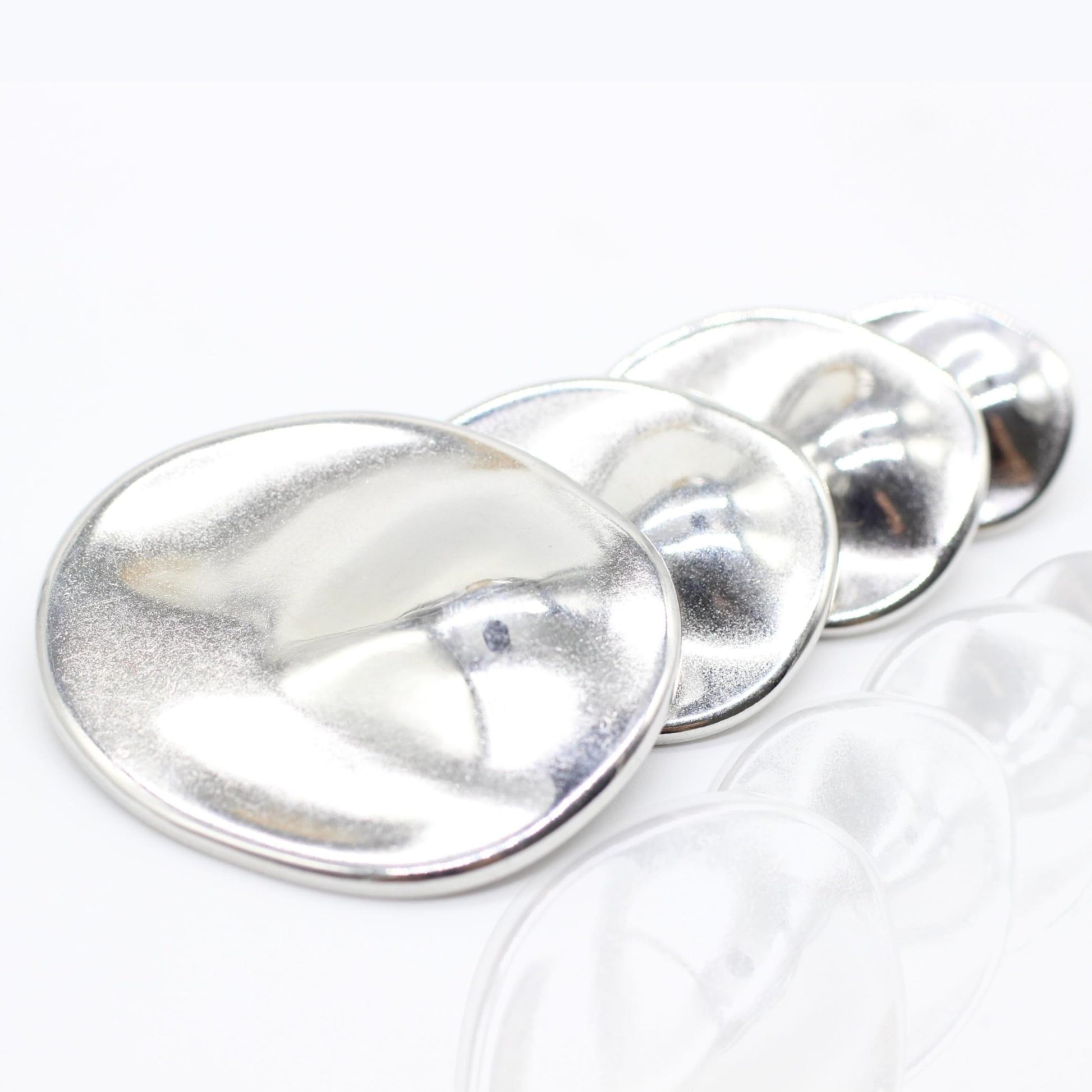 Silver Metal Shank Buttons - 12 Pcs - 4 Size Options - Luxury Wrinkle Round Wave Metal Shank Buttons for Men Women Blazer Coat Uniform Shirt Suit and Jacket Sewing Craft DIY G2242…
