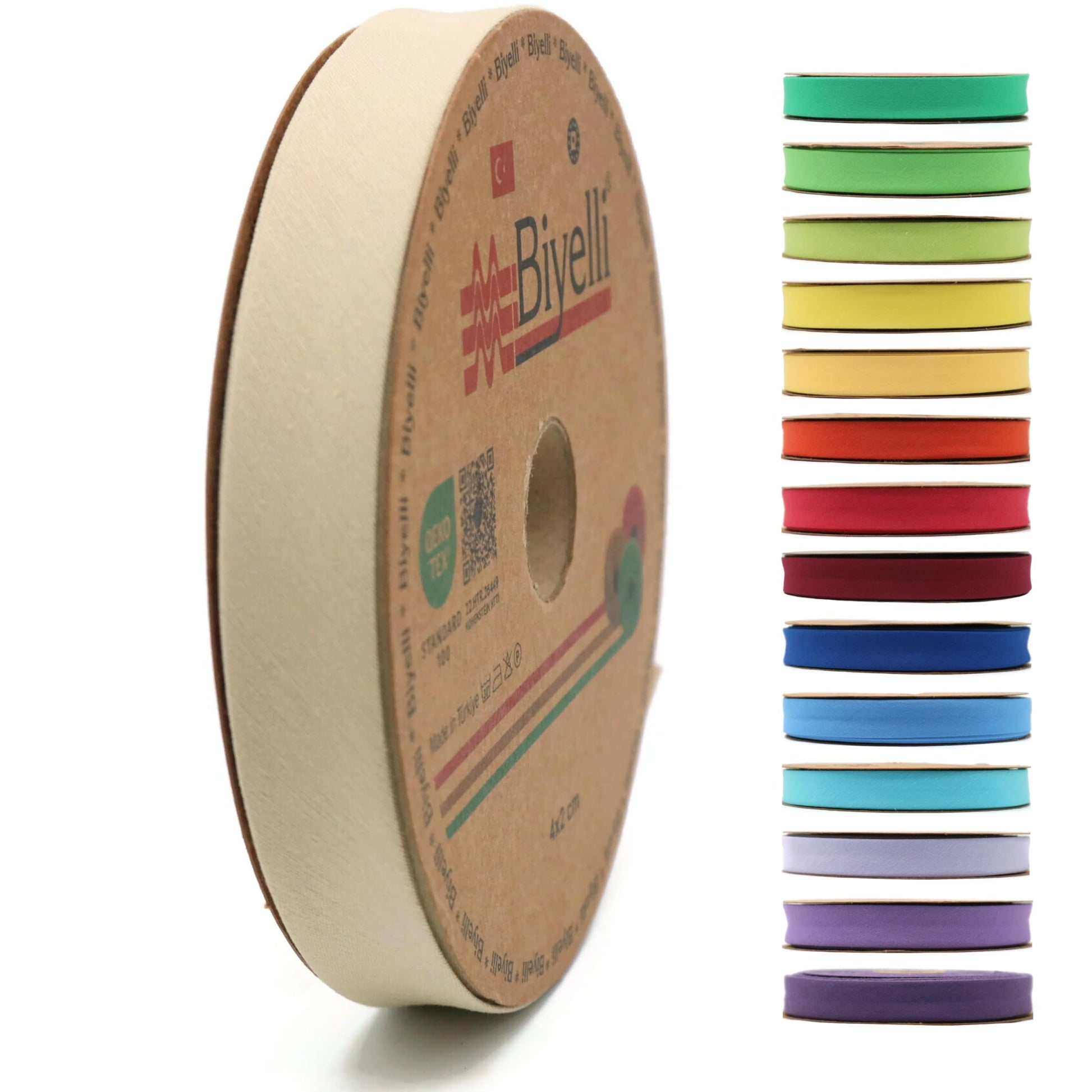Cotton Fold Bias Tape - 3/4 Inches (20mm) Wide - 27 Yards - 65+ Colors - Single Fold Cotton Fold Bias Binding Tape for Sewing Clothing DIY (13. Pine Green) D13