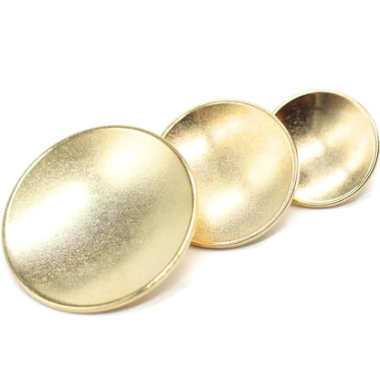Gold Metal Shank Buttons - 12 Pcs - 3 Size Options - Curved Oval Round Metal Shank Buttons for Men Women Blazer Coat Uniform Shirt Suit and Jacket Sewing Craft DIY N5302