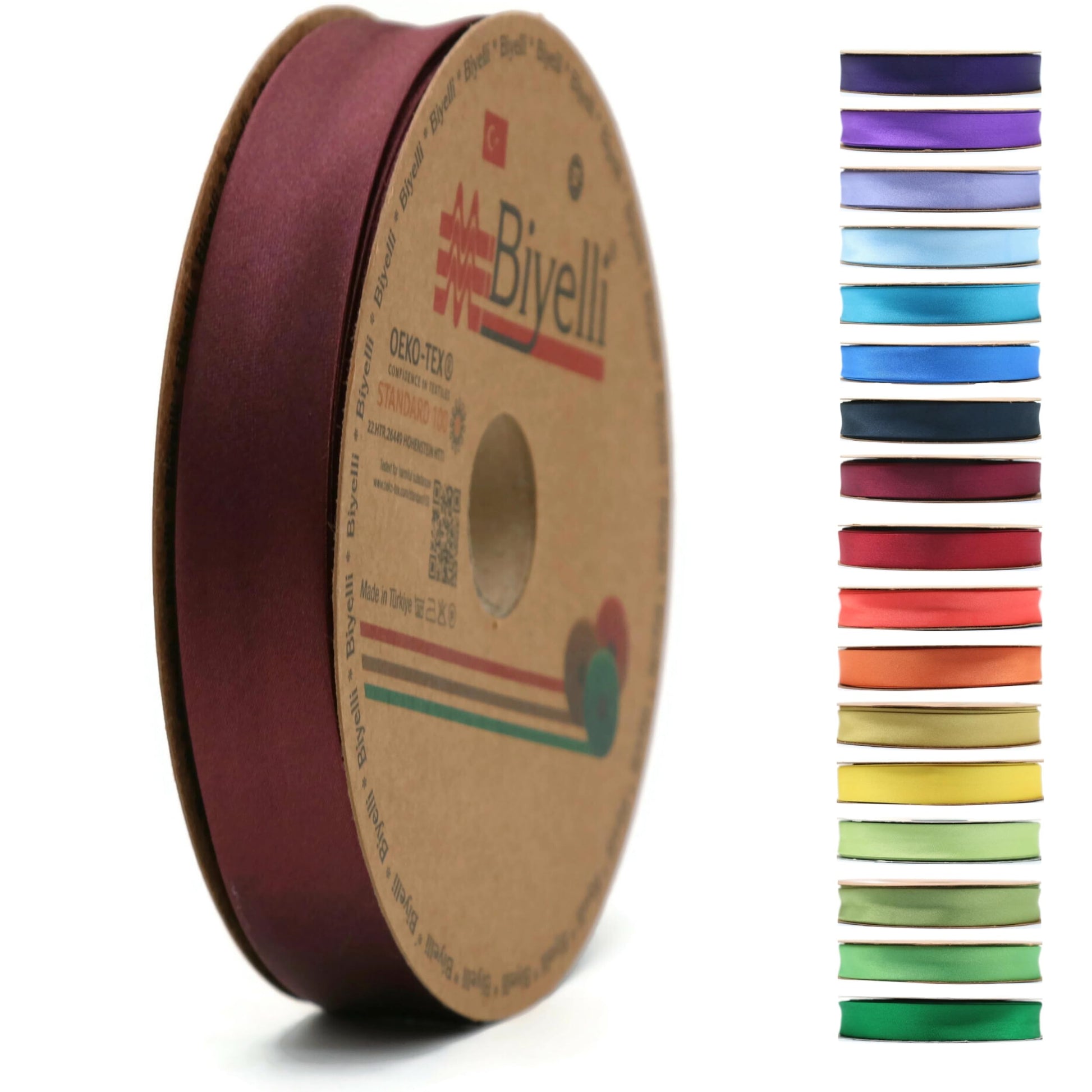 Fold Satin Bias Tape - 99+ Colors - 3/4 Inches Wide - 27 Yards - Fold Satin Binding Bias Ribbon Fabric Piping Bias Binding Tape for Sewing Clothing DIY (10. Mint Blue) BYS10