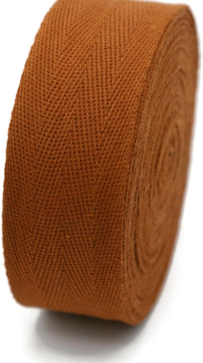 2" & 1.5" & 1.18'' & 1" Cotton Twill Tape - 10 Yards - 50+ Colors -%100 Natural Cotton 1 Inch 1.5 Inch 2 Inch Herringbone Bias Binding Cotton Tape Trim for Sewing Wrapping Craft DIY 10474 (Tawny)…