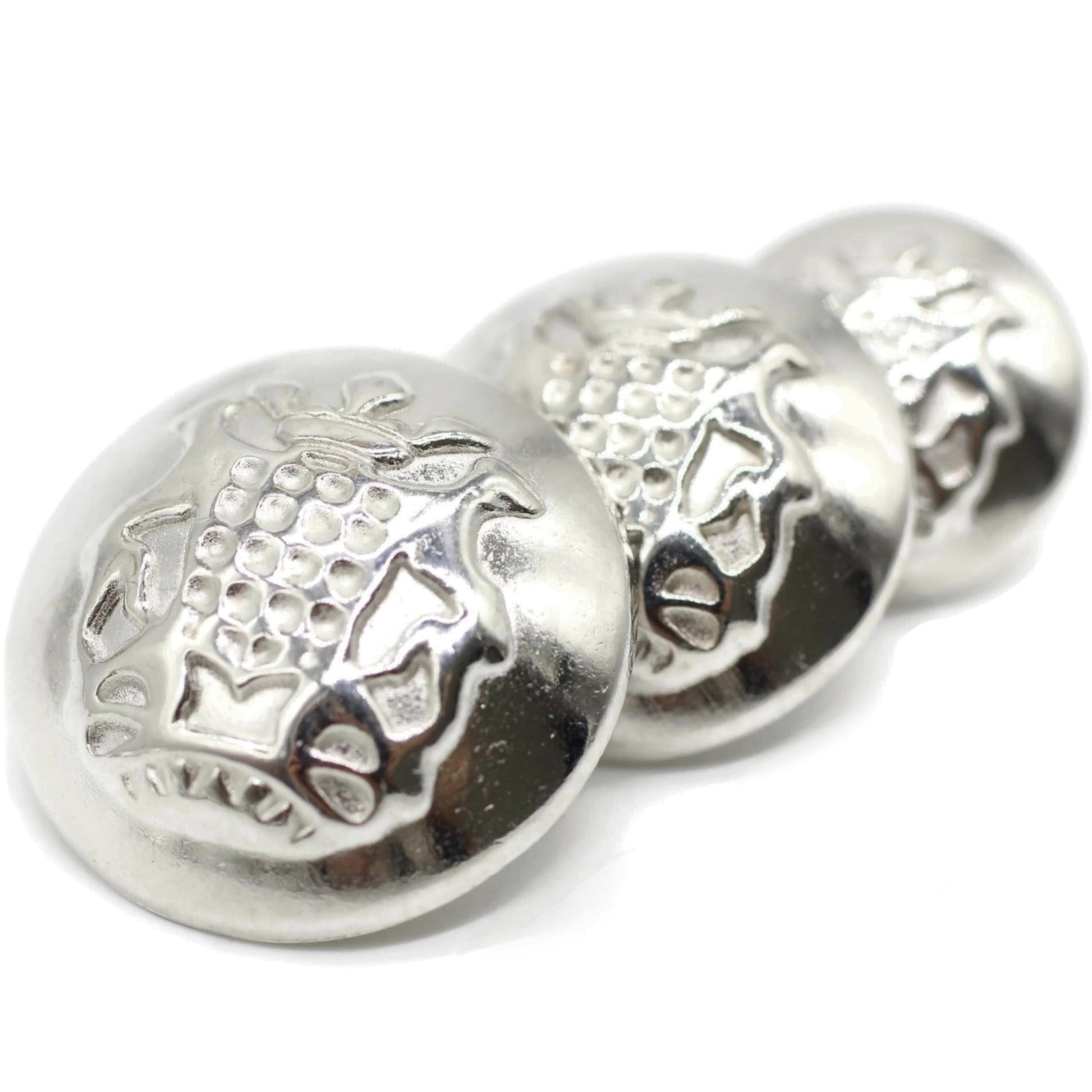 Bronze Metal Shank Buttons - 12 Pcs - 3 Size Options - Crown Floral Round Metal Shank Buttons for Men Women Blazer Coat Uniform Shirt Suit and Jacket Sewing Craft DIY N17003