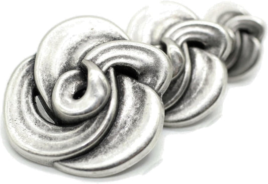 Antique Silver Metal Buttons - 12 Pcs - 3 Size Options - Floral Metal Shank Buttons Vintage for Men Women Blazer Coat Uniform Shirt Suit and Jacket Sewing Craft DIY N14301