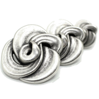 Floral Silver Metal Shank Buttons - 12 Pcs - 3 Size Options - Luxury Floral Round Wave Metal Shank Buttons for Men Women Blazer Coat Uniform Shirt Suit and Jacket Sewing Craft DIY N7501