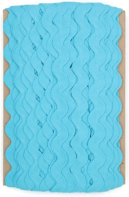 Cotton RIC Rac Trim - 3/4 Inch - 27 Yards - Wave Bending Fringe Trim Cotton Lace Ribbon RIC Rac Trim for Sewing Clothes Gift Wrapping Home Party Decoration CTR0203