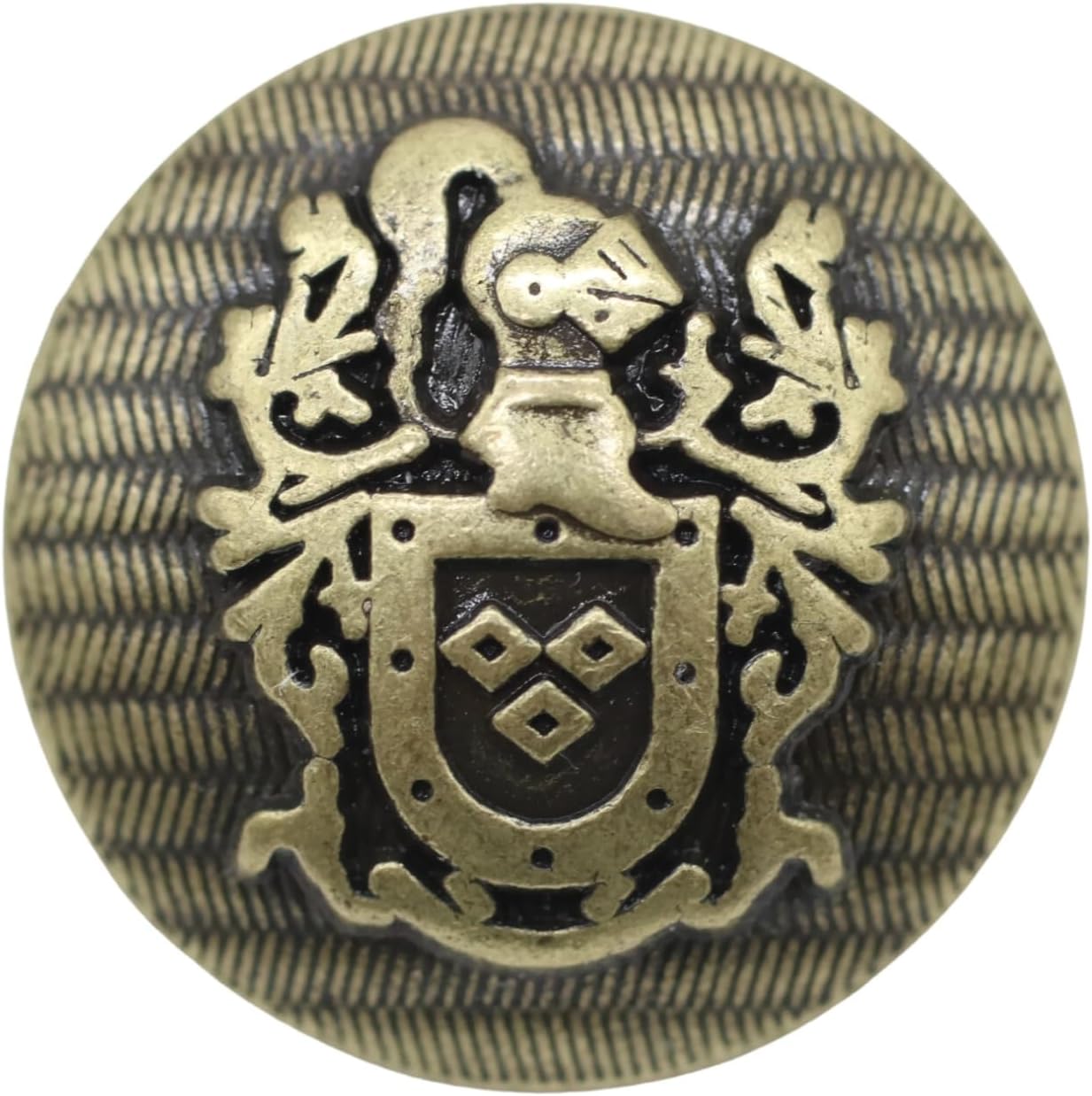 Bronze Metal Shank Buttons - 12 Pcs - 3 Size Options - The Knight of Kingdom Round Metal Shank Buttons for Men Women Blazer Coat Uniform Shirt Suit and Jacket Sewing Craft DIY N17603