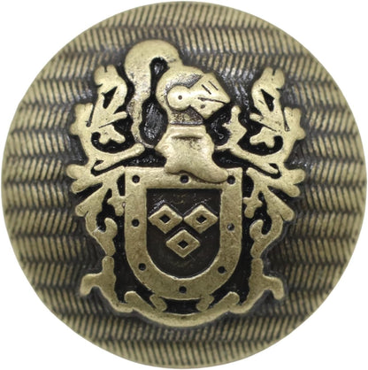 Bronze Metal Shank Buttons - 12 Pcs - 3 Size Options - The Knight of Kingdom Round Metal Shank Buttons for Men Women Blazer Coat Uniform Shirt Suit and Jacket Sewing Craft DIY N17603