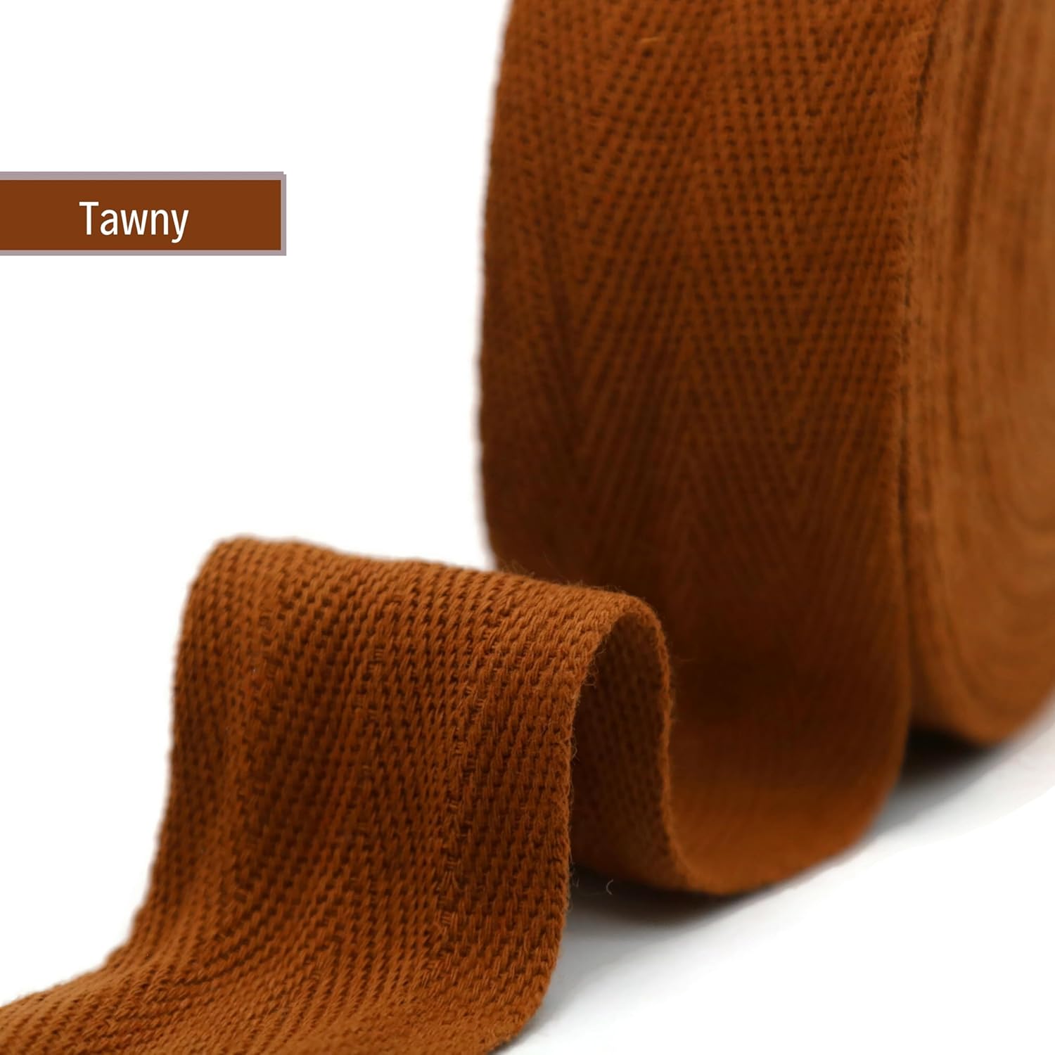 2" & 1.5" & 1.18'' & 1" Cotton Twill Tape - 10 Yards - 50+ Colors -%100 Natural Cotton 1 Inch 1.5 Inch 2 Inch Herringbone Bias Binding Cotton Tape Trim for Sewing Wrapping Craft DIY 10474 (Tawny)…