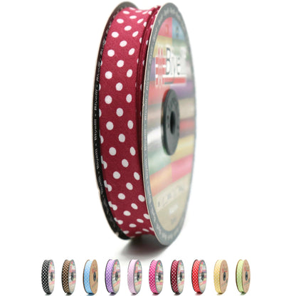 Cotton Fold Bias Binding Tape - 3/4 Inches (20mm) Wide - 27 Yards - Polka Dots Single Fold Cotton Fold Bias Binding Tape for Sewing Clothing DIY Green A15