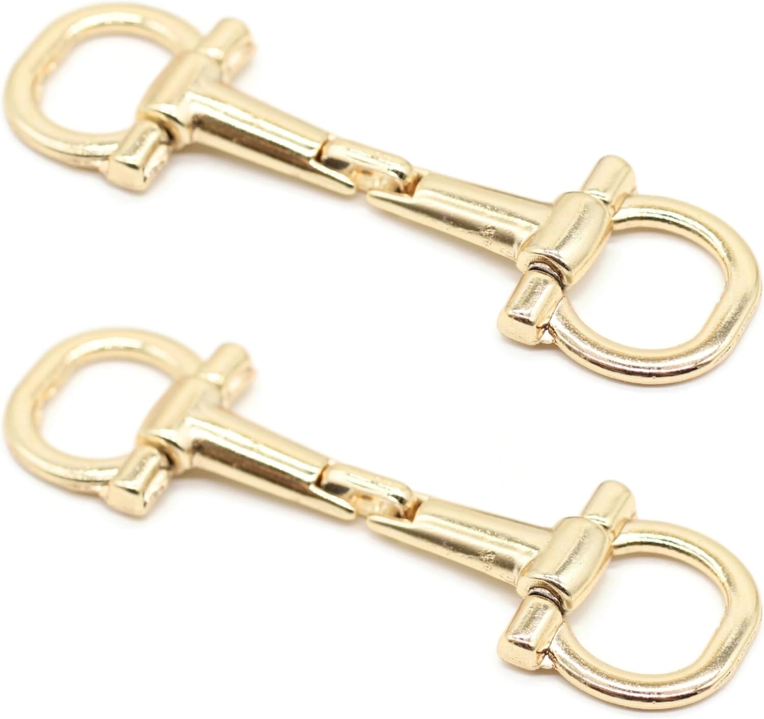 Metal Shoe Buckle - 2.8 Inch (71mm) - 2 Pcs - Gold Metal Shoe Buckle Shoelace Clips Metal Hinged Equestrian Buckles For Craft & Sewing Project BG1302