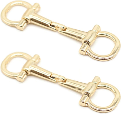 Metal Shoe Buckle - 2.8 Inch (71mm) - 2 Pcs - Gold Metal Shoe Buckle Shoelace Clips Metal Hinged Equestrian Buckles For Craft & Sewing Project BG1302