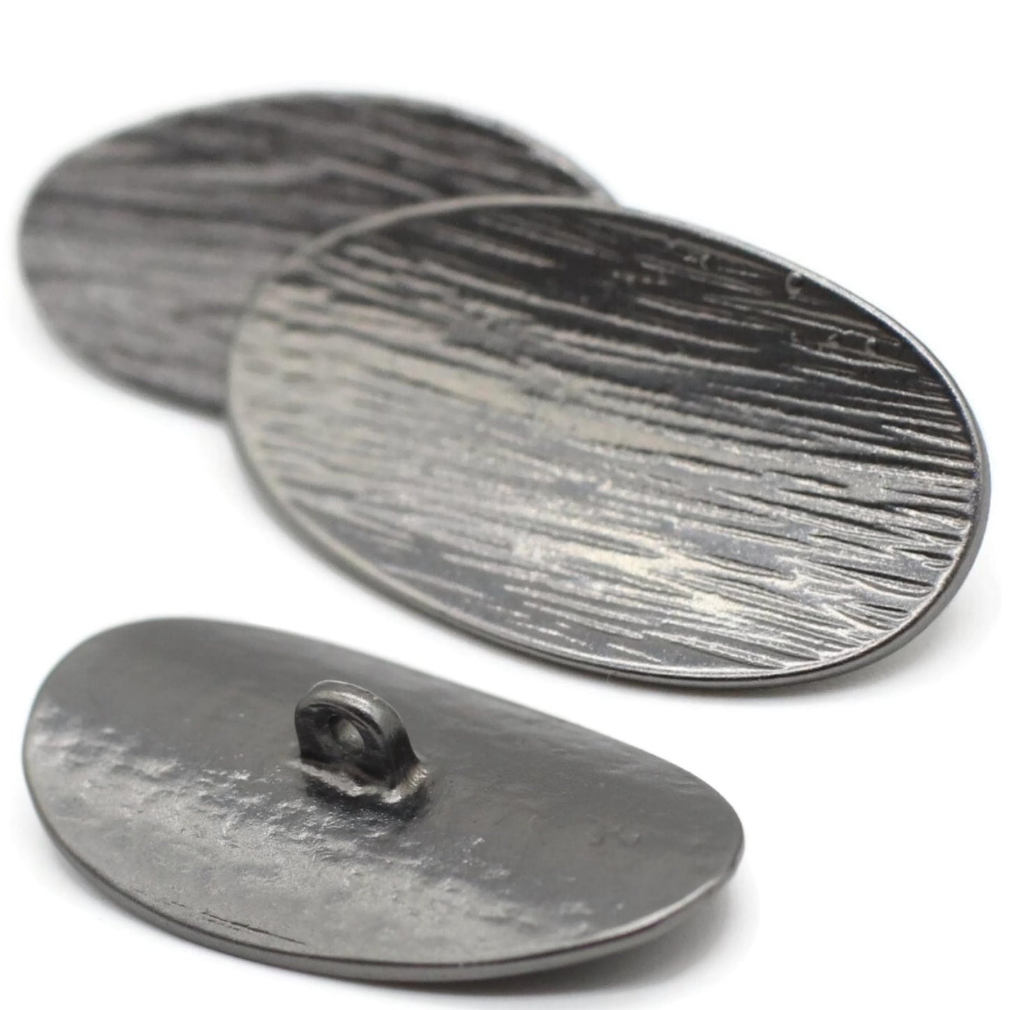 Black Metal Shank Buttons - 12 Pcs - 3 Size Options - Wooden Look Metal Shank Buttons for Men Women Blazer Coat Uniform Shirt Suit and Jacket Sewing Craft DIY N3103