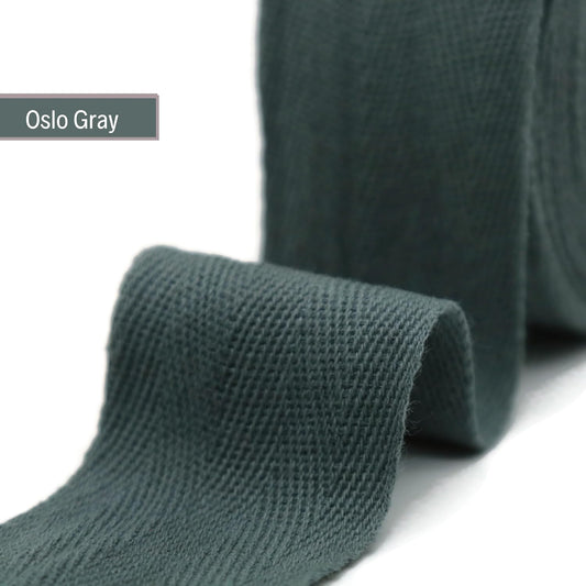 2" & 1.5" & 1.18'' & 1" Cotton Twill Tape - 10 Yards - 50+ Colors -%100 Natural Cotton 1 Inch 1.5 Inch 2 Inch Herringbone Bias Binding Cotton Tape Trim for Sewing Wrapping Craft DIY 10545(Oslo Gray)…