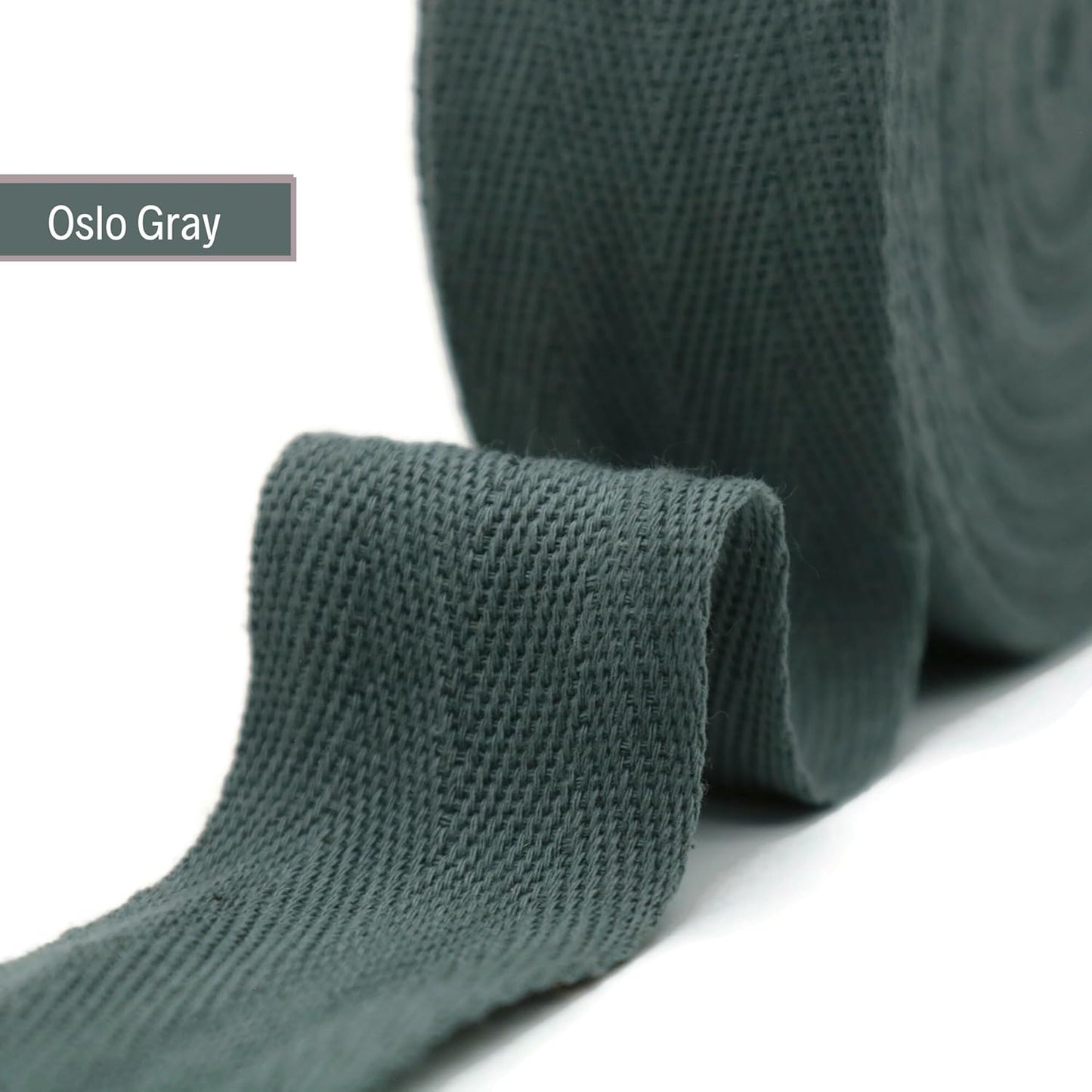 2" & 1.5" & 1.18'' & 1" Cotton Twill Tape - 10 Yards - 50+ Colors -%100 Natural Cotton 1 Inch 1.5 Inch 2 Inch Herringbone Bias Binding Cotton Tape Trim for Sewing Wrapping Craft DIY 10544 (Oslo Gray)…