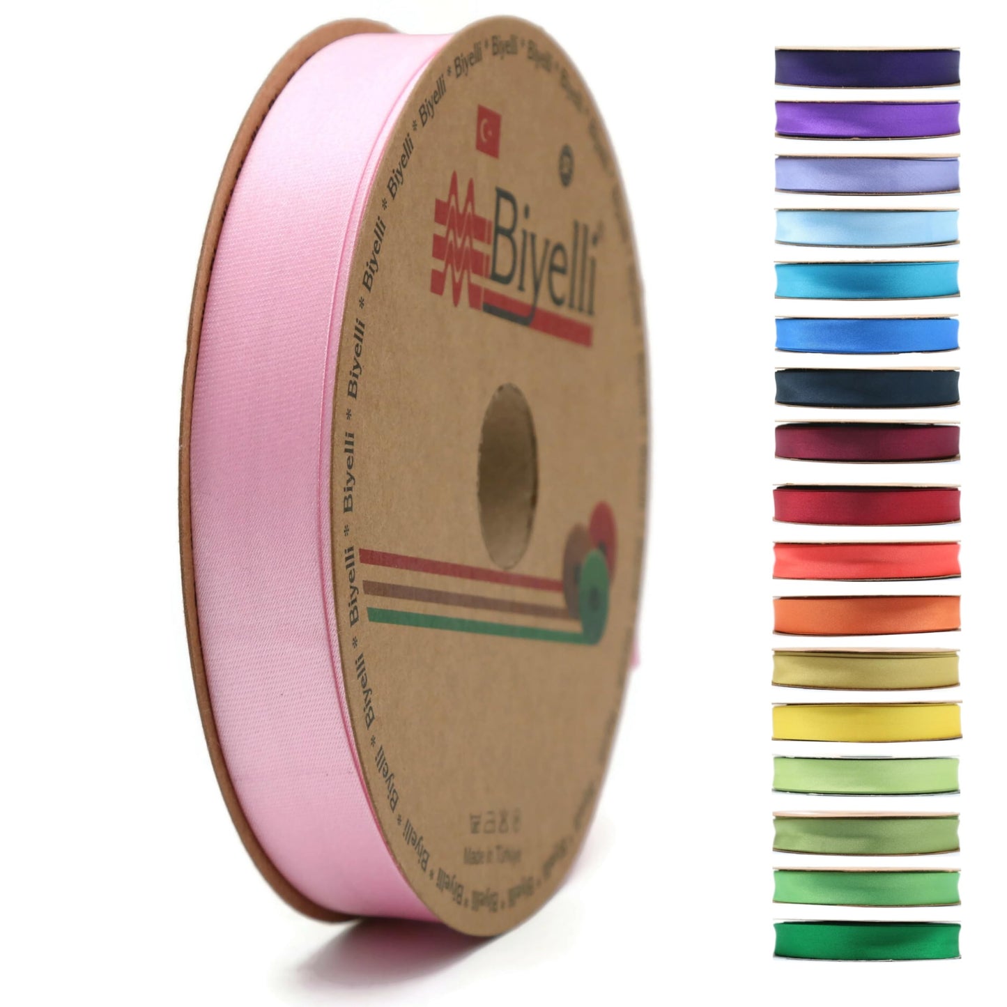 Fold Satin Bias Tape - 99+ Colors - 3/4 Inches Wide - 27 Yards - Fold Satin Binding Bias Ribbon Fabric Piping Bias Binding Tape for Sewing Clothing DIY BYS78