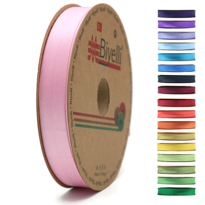 Fold Satin Bias Tape - 99+ Colors - 3/4 Inches Wide - 27 Yards - Fold Satin Binding Bias Ribbon Fabric Piping Bias Binding Tape for Sewing Clothing DIY (83. Dark Violet) BYS83