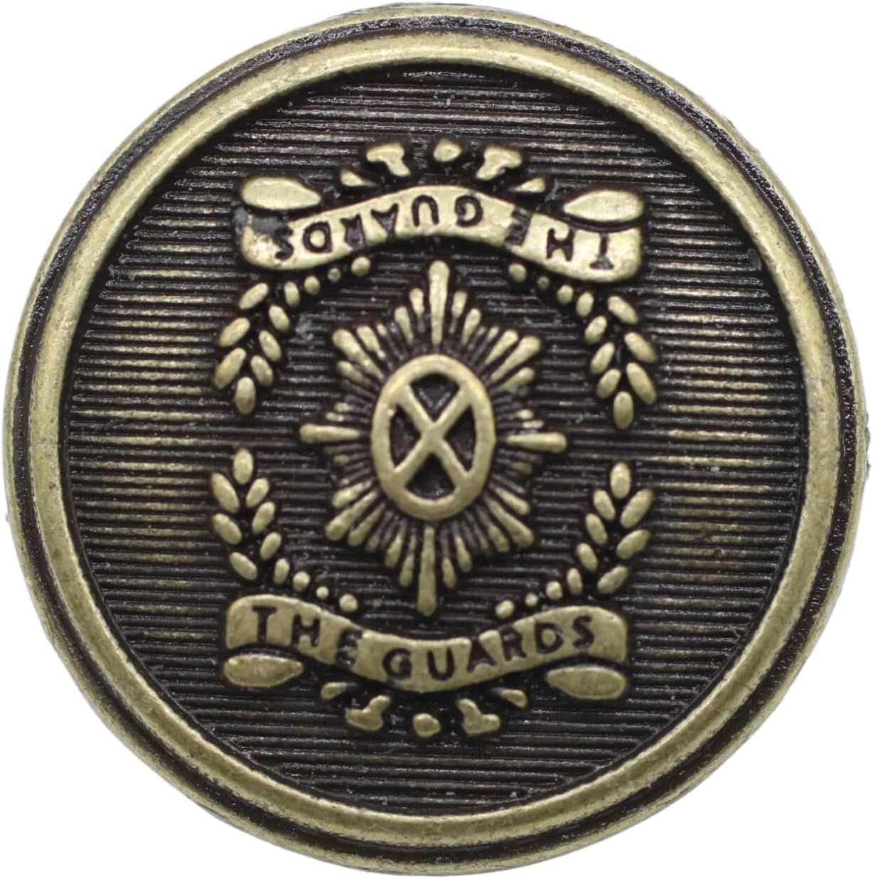 Bronze Metal Shank Buttons - 12 Pcs - 3 Size Options - The Guards of Kingdom Round Metal Shank Buttons for Men Women Blazer Coat Uniform Shirt Suit and Jacket Sewing Craft DIY N14803