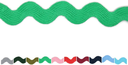 Cotton RIC Rac Trim - 3/4 Inch - 27 Yards - Wave Bending Fringe Trim Cotton Lace Ribbon RIC Rac Trim for Sewing Clothes Gift Wrapping Home Party Decoration CTR0206