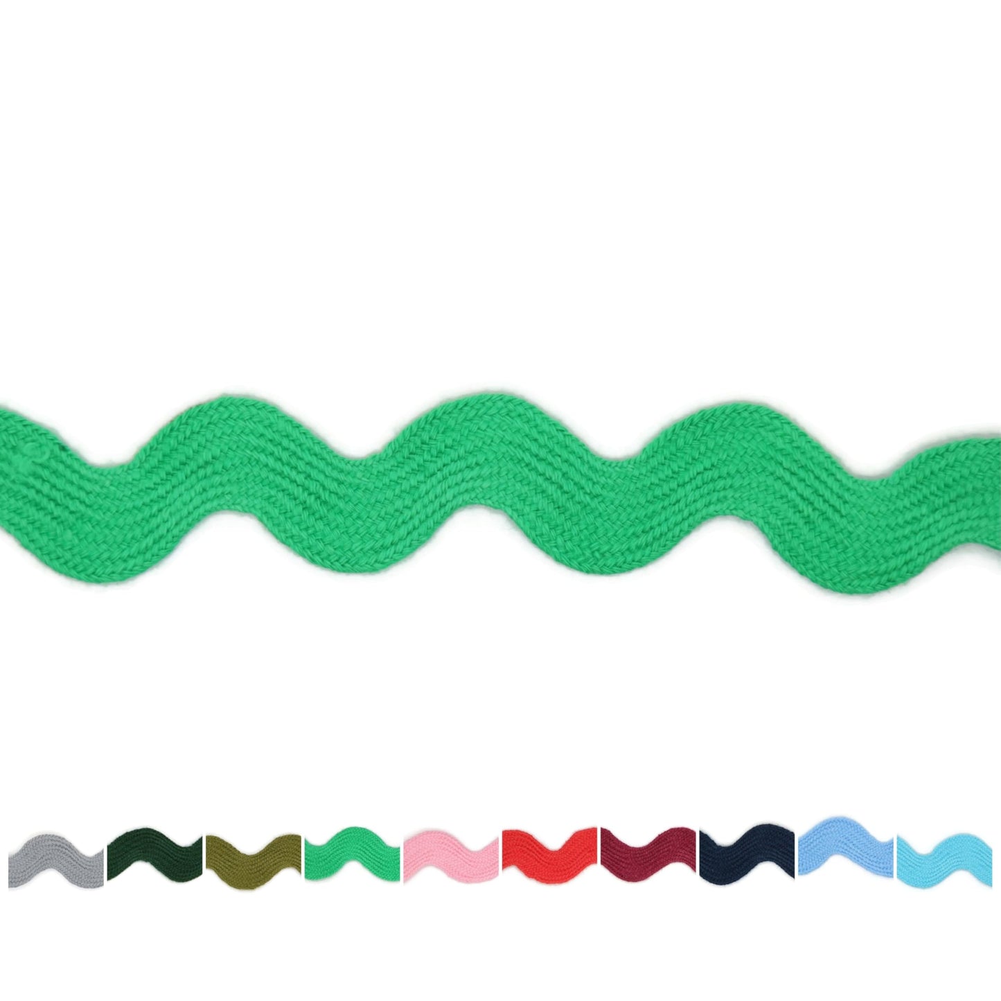 Cotton RIC Rac Trim - 3/4 Inch - 27 Yards - Wave Bending Fringe Trim Cotton Lace Ribbon RIC Rac Trim for Sewing Clothes Gift Wrapping Home Party Decoration CTR0208, Red