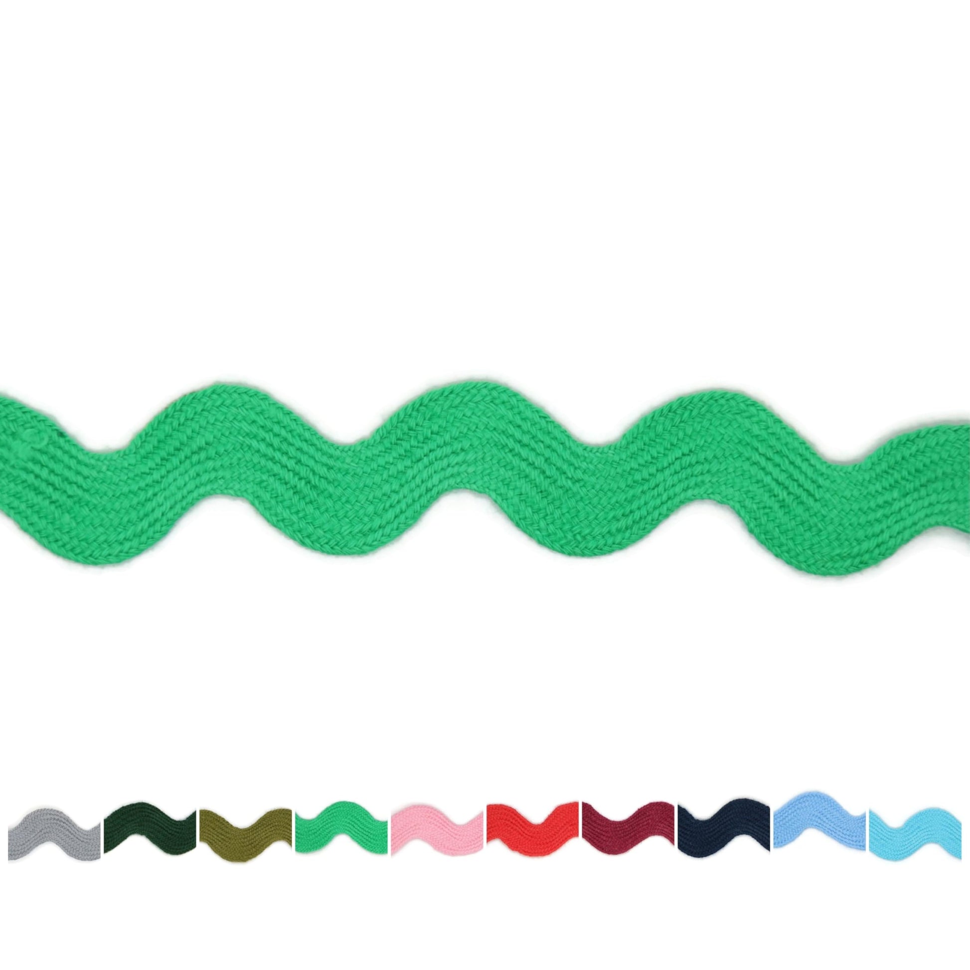 Cotton RIC Rac Trim - 3/4 Inch - 27 Yards - Wave Bending Fringe Trim Cotton Lace Ribbon RIC Rac Trim for Sewing Clothes Gift Wrapping Home Party Decoration CTR0203