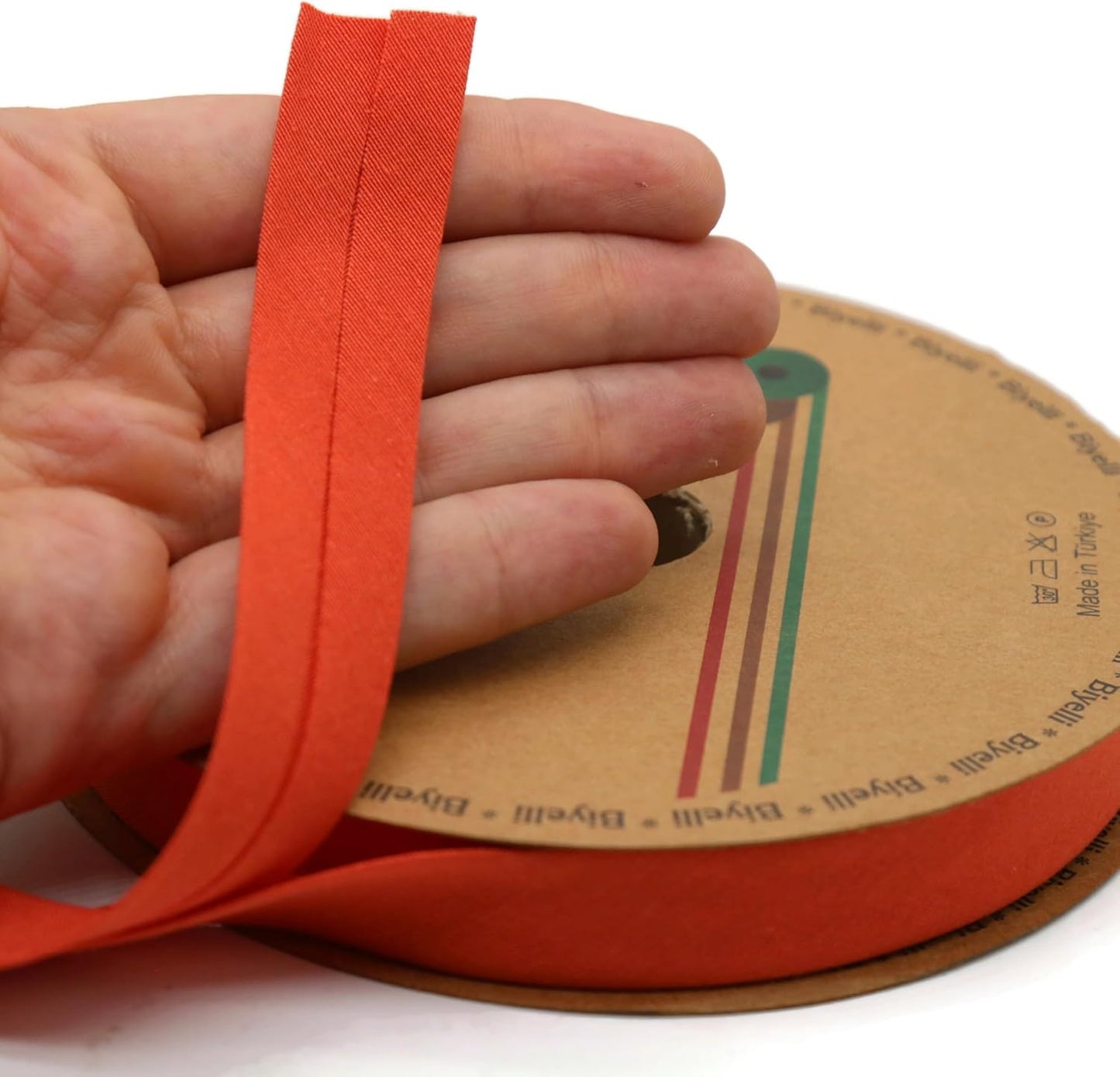 Cotton Fold Bias Tape - 3/4 Inches (20mm) Wide - 27 Yards - 65+ Colors - Single Fold Cotton Fold Bias Binding Tape for Sewing Clothing DIY (17. Carnation) D17