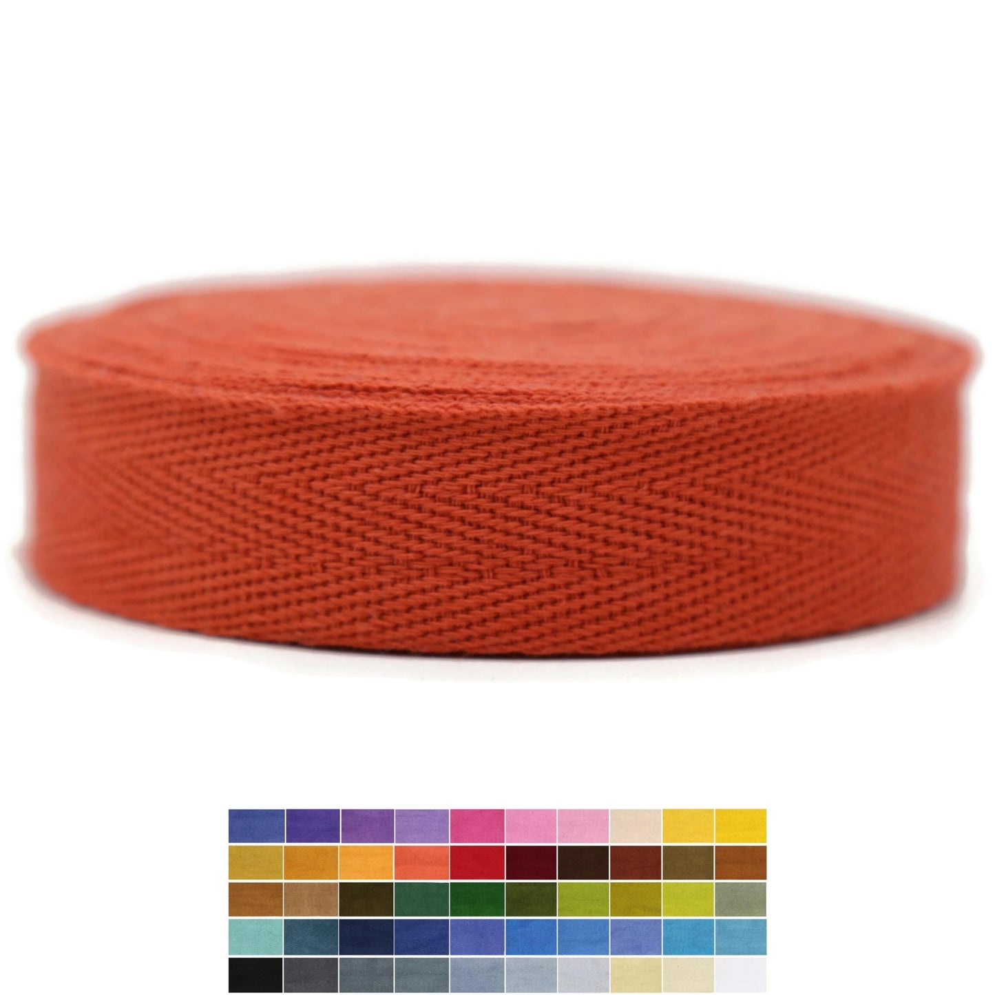 100% Natural Cotton Herringbone Bias Binding Tape - 10 Yards - 50+ Colors - 1", "1.5", "2 Inch - Dark Blue