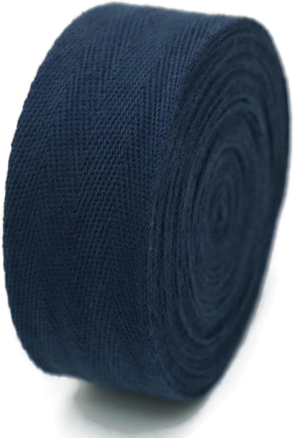 100% Natural Cotton Herringbone Bias Binding Tape - 10 Yards - 50+ Colors - 1", "1.5", "2 Inch - Dark Blue