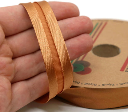 Fold Satin Bias Tape - 99+ Colors - 3/4 Inches Wide - 27 Yards - Fold Satin Binding Bias Ribbon Fabric Piping Bias Binding Tape for Sewing Clothing DIY (63. Squash) BYS62