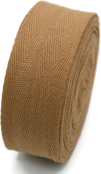 2" & 1.5" & 1.18'' & 1" Cotton Twill Tape - 10 Yards - 50+ Colors -%100 Cotton 1 Inch 1.5 Inch 2 Inch Herringbone Bias Binding Cotton Tape Trim for Sewing Wrapping Craft DIY 10454 (Ginger Spice)…