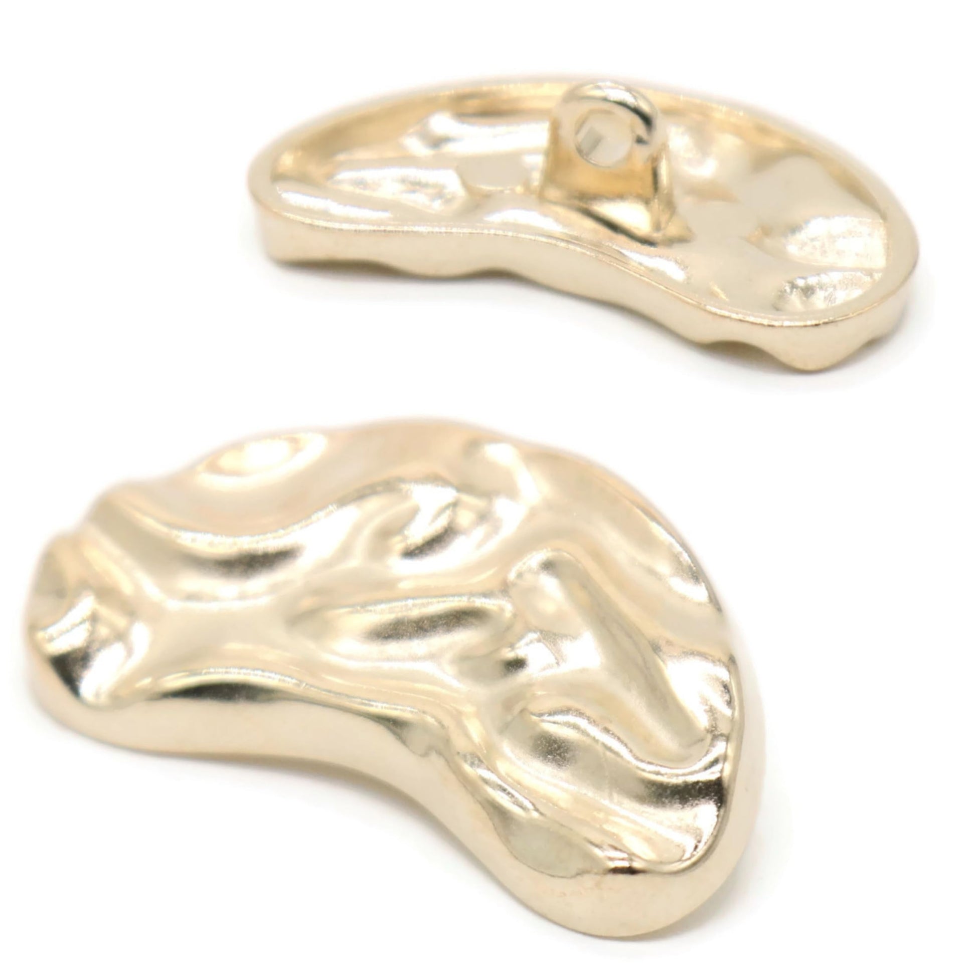 12 Pcs Irregular Gold Metal Shank Buttons for Coat, Blazer, Dress, and Craft – Lightweight Textured Sewing Buttons Set E09S