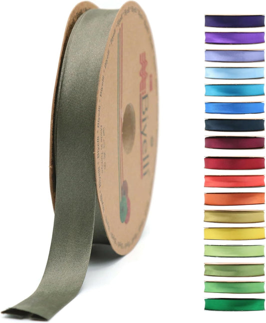 Fold Satin Bias Tape - 99+ Colors - 3/4 Inches Wide - 27 Yards - Fold Satin Binding Bias Ribbon Fabric Piping Bias Binding Tape for Sewing Clothing DIY (43. Metallic) BYS43