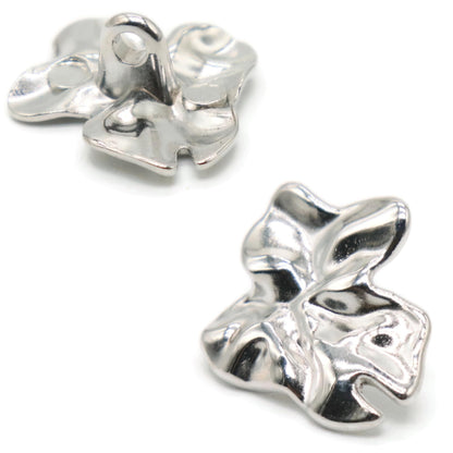 Wrinkle Black Metal Shank Buttons - 12 Pcs - 3 Size Options - Luxury Wave Wrinkle Irregular Wave Metal Shank Buttons for Men Women Blazer Coat Uniform Shirt Suit and Jacket Sewing Craft DIY E0903