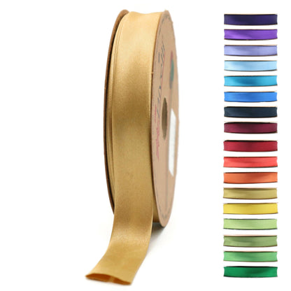 Fold Satin Bias Tape - 99+ Colors - 3/4 Inches Wide - 27 Yards - Fold Satin Binding Bias Ribbon Fabric Piping Bias Binding Tape for Sewing Clothing DIY (63. Squash) BYS62