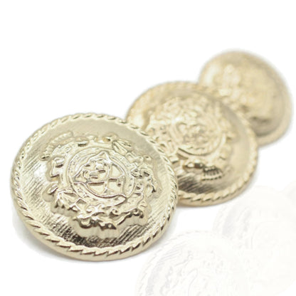 Crown Silver Metal Shank Buttons - 12 Pcs - 3 Size Options - Luxury Royal Metal Shank Buttons for Men Women Blazer Coat Uniform Shirt Suit and Jacket Sewing Craft DIY N6402