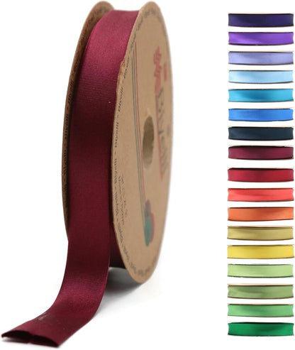 Fold Satin Bias Tape - 99+ Colors - 3/4 Inches Wide - 27 Yards - Fold Satin Binding Bias Ribbon Fabric Piping Bias Binding Tape for Sewing Clothing DIY (75. Burgundy) BYS75
