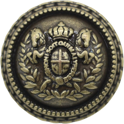 Bronze Metal Shank Buttons - 12 Pcs - 4 Size Options - Luxury Flat Round Wave Metal Shank Buttons for Men Women Blazer Coat Uniform Shirt Suit and Jacket Sewing Craft DIY N18105