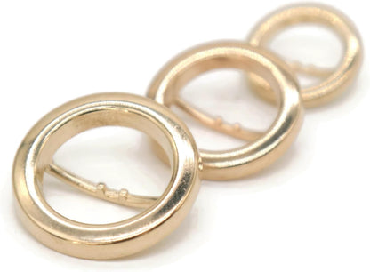 Circle Metal Gold Shank Buttons - 12 Pcs - 3 Size Options - Luxury Circle Round Metal Shank Buttons for Men Women Blazer Coat Uniform Shirt Suit and Jacket Sewing Craft DIY N16001