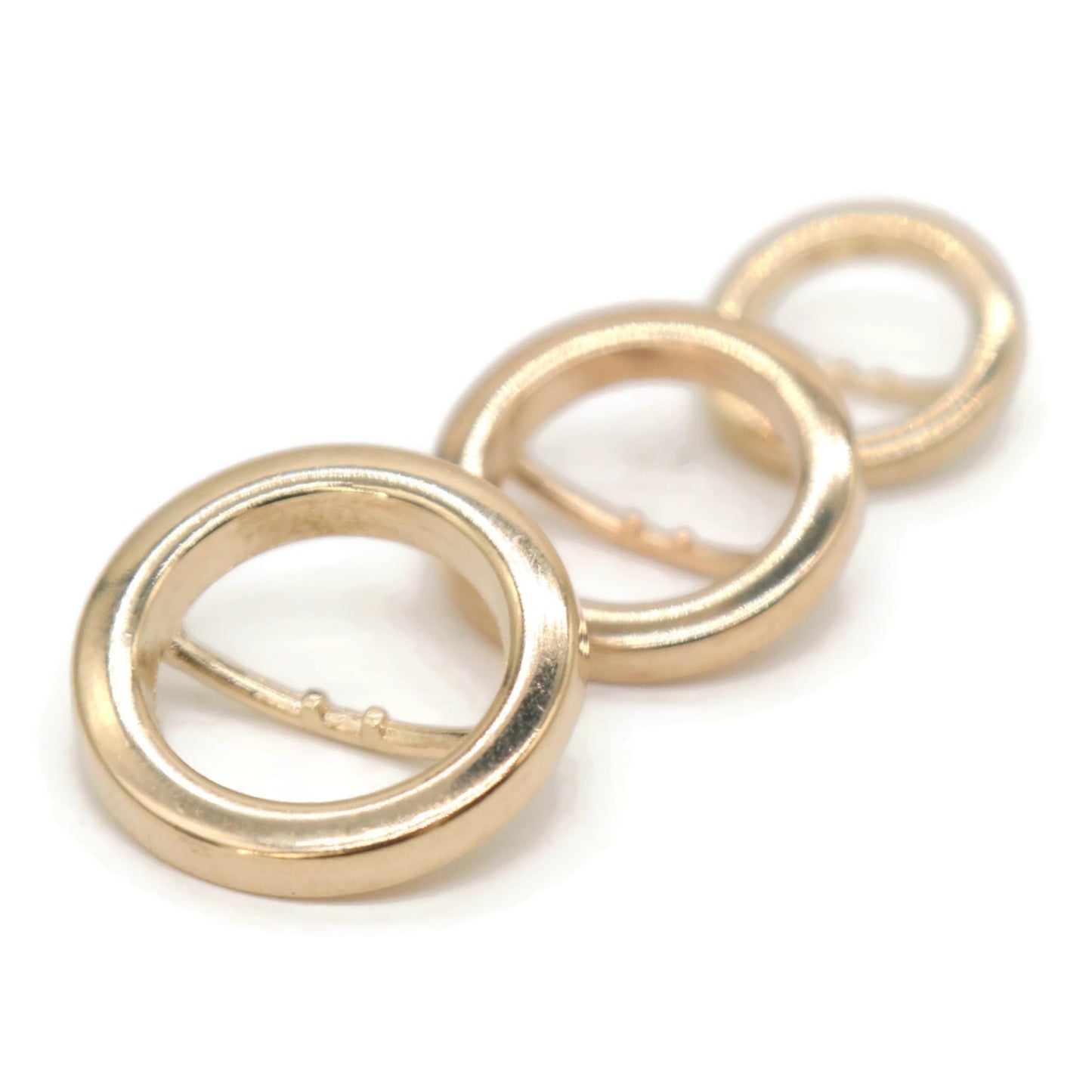 Circle Metal Gold Shank Buttons - 12 Pcs - 3 Size Options - Luxury Circle Round Metal Shank Buttons for Men Women Blazer Coat Uniform Shirt Suit and Jacket Sewing Craft DIY N16001