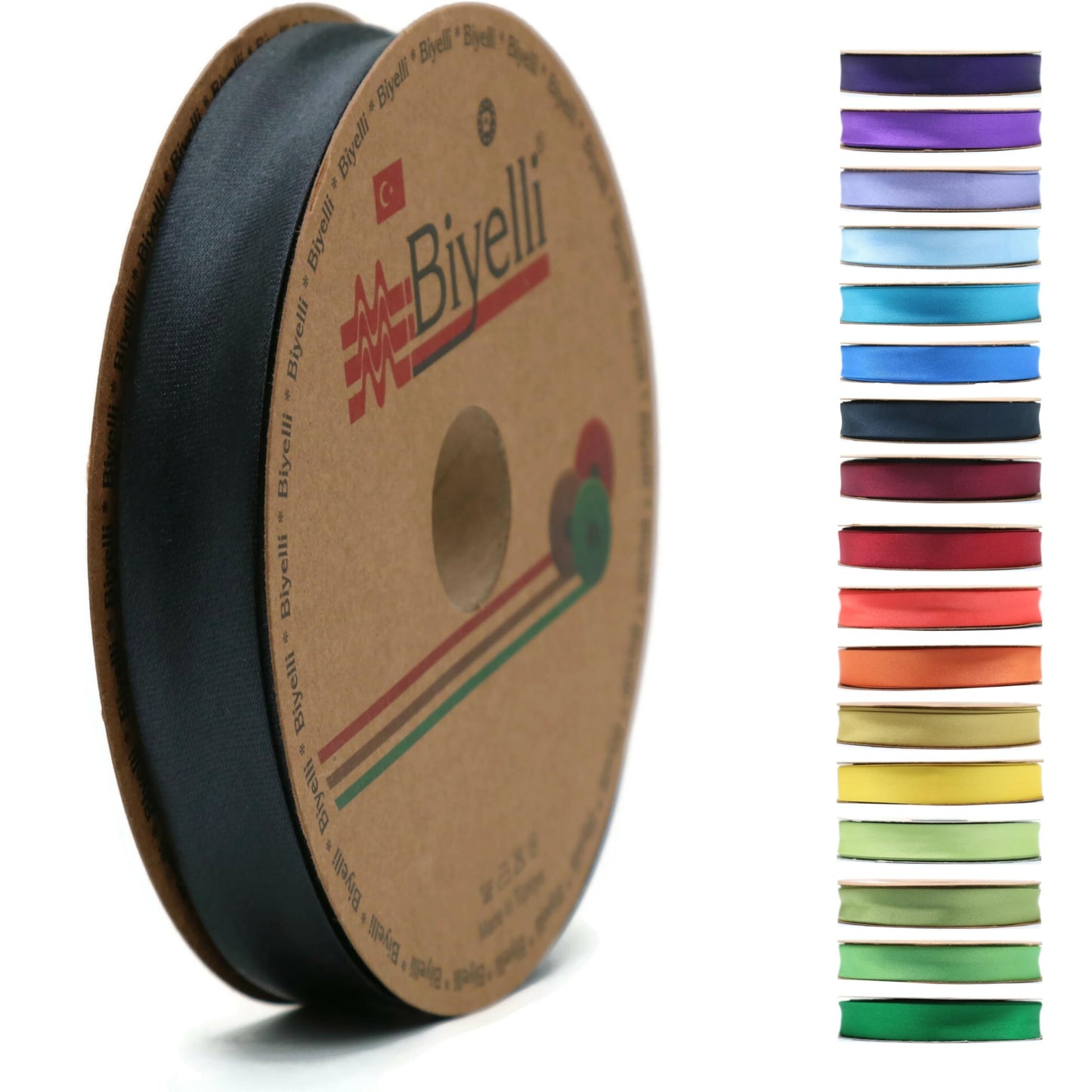 Fold Satin Bias Tape - 99+ Colors - 3/4 Inches Wide - 27 Yards - Fold Satin Binding Bias Ribbon Fabric Piping Bias Binding Tape for Sewing Clothing DIY (77. Cherry Red) BYS77